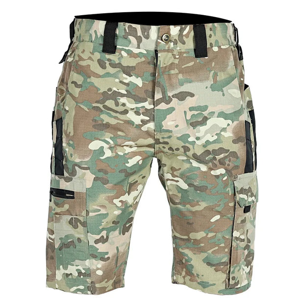 Summer Tactical Shorts Men Quick Dry Cargo Shorts Multi-Pocket Wear-Resistant Waterproof Short Trousers Outdoor Hiking Fishing