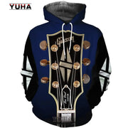 Mens 3d Guitar Printed Fashion Hoodie Daily European Size Sweatshirt Musical Moletom Female Psychedelic Clothes Wholesaler