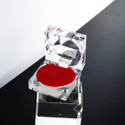 Transparent Crystal Ring Box Jewelry Packaging Box High Quality Acrylic Earring Wedding Storage Clear Packaging Gift Case