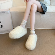 Baotou Hairy Slippers Footwear 2025 Winter Home Lightweight Women Winter Cotton Mopping