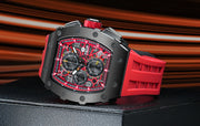 TSAR BOMBA Watch for Men Top Brand Luxury Waterproof Quartz Wristwatch Tonneau Clock Gift Chronograph Rectangle Mens Watch