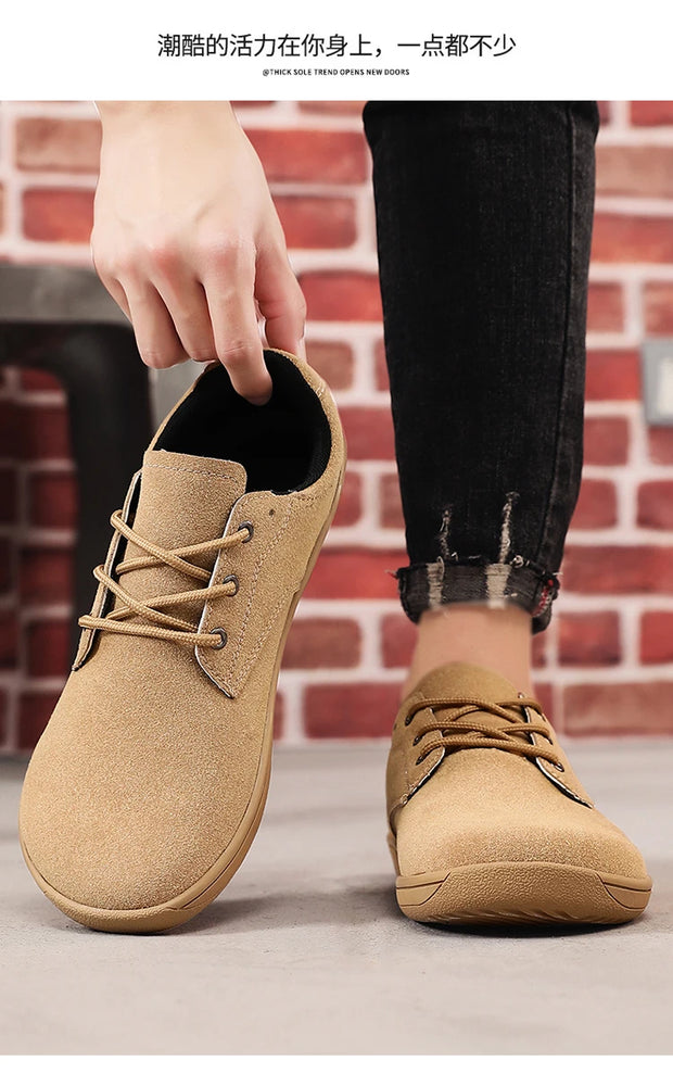 Wide Toe Men Barefoot Shoes Minimalist Sneakers Comfortable Casual Sports Shoe Non-slip Male Flat Loafers Outdoor Walking Shoes