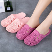 Wrapped Toe Breathable Slippers Women Summer Outer Wear Hole Shoes Home Fashion Casual Hollow Out Slip On Buckle Slipper Female