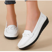 Woman Shoes 2025 New Soft Leather Flat Shoes Women's Loafers Flats Casual Shoes Women Footwear Female White Zapatos De Mujer