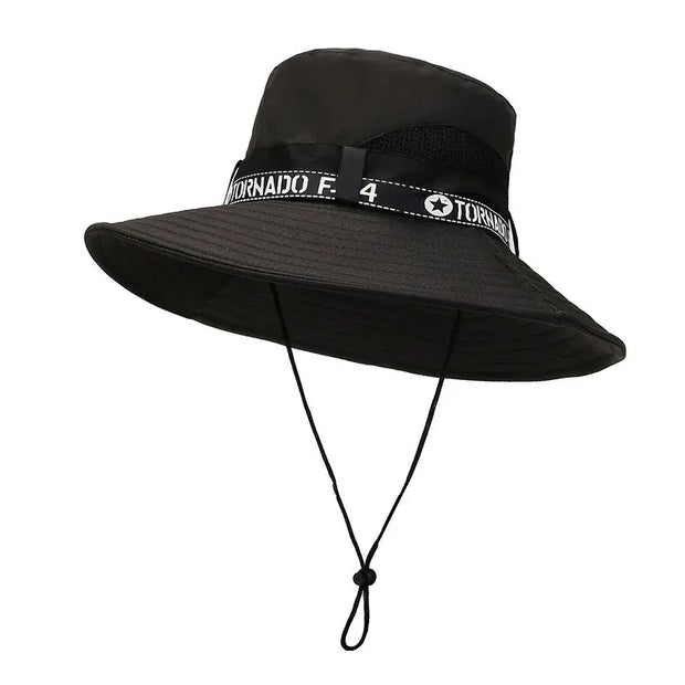 New Hot Selling Spring Summer Bucket Hat Men's Solid Color Big Brim Sun Hat Women's Folding Fishing Mountaineering Outdoor Hat