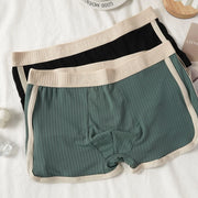 2 PCS/SET Men's Boxer Shorts Underwear  Man Underpants Sexy Panties Striped Homme U Convex Shorts Lingerie Male Boxers