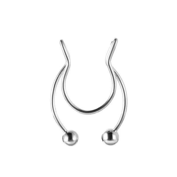 Bull Head And Horn Nose Clip Ring Men Women Fake Septum Piering Body Jewelry Fashion Non Perforation Bat Nose Rings Studs 2025