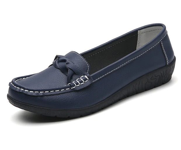 Woman Shoes 2025 New Soft Leather Flat Shoes Women's Loafers Flats Casual Shoes Women Footwear Female White Zapatos De Mujer