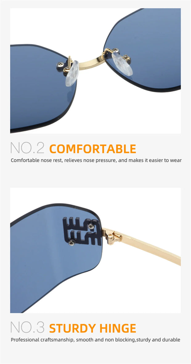 Retro American Curved Lenses Women'S Sunglasses Personalized Letter Decoration Glasses Outdoor Popular Eyepieces Shades Eyewear