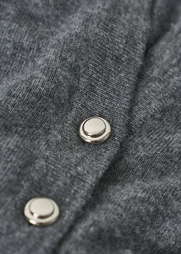 Autumn/Winter Knitted Loose Cardigan Jacket Pure Wool Sweater Temperament round Neck Slim Fit Long Sleeve Top for Women