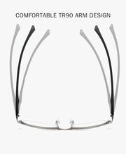 HDCRAFTER 6 In 1 Magnet Polarized Clip Glasses Frame Men TR90 Optical Myopia Clip Glasses For Men Prescription Eyeglasses Frame