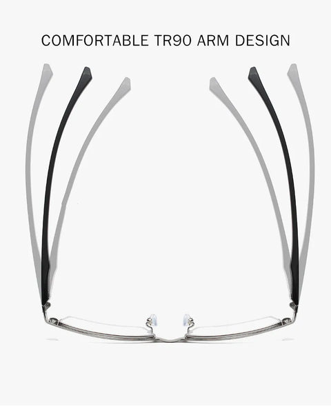 HDCRAFTER 6 In 1 Magnet Polarized Clip Glasses Frame Men TR90 Optical Myopia Clip Glasses For Men Prescription Eyeglasses Frame