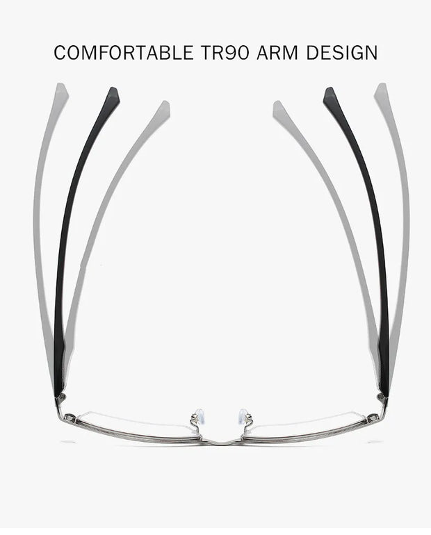 HDCRAFTER 6 In 1 Magnet Polarized Clip Glasses Frame Men TR90 Optical Myopia Clip Glasses For Men Prescription Eyeglasses Frame