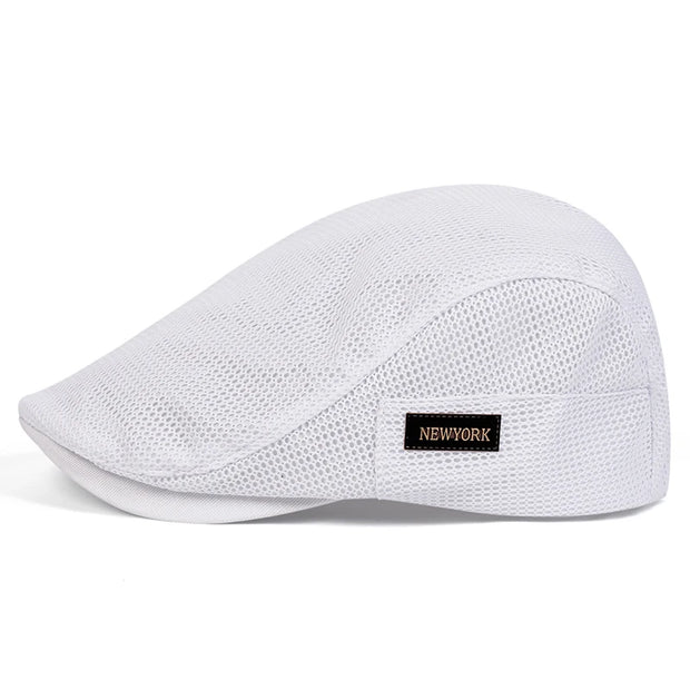 Men NEW York Label Mesh Breathability Newsboy Caps British Painters Hats Spring and Summer Flat Cap Hip Hop Berets Hat