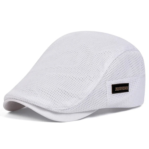 Men NEW York Label Mesh Breathability Newsboy Caps British Painters Hats Spring and Summer Flat Cap Hip Hop Berets Hat