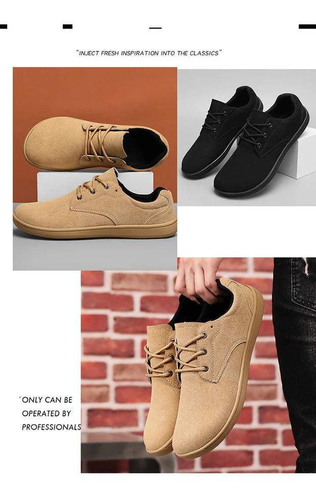 Wide Toe Men Barefoot Shoes Minimalist Sneakers Comfortable Casual Sports Shoe Non-slip Male Flat Loafers Outdoor Walking Shoes