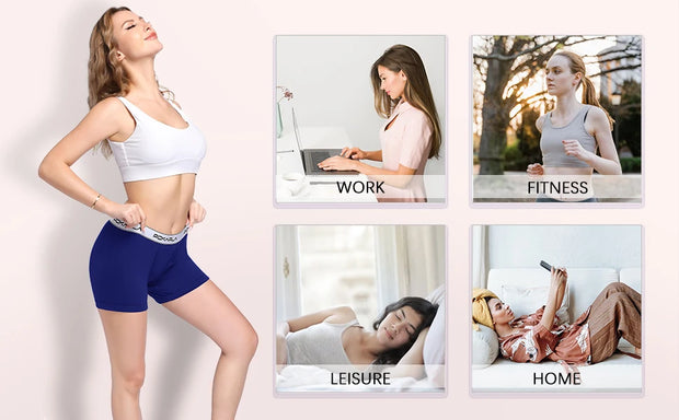 Women’s Boxer Briefs Seamless Boy Shorts Panties Soft Stretch Cotton Ladies Safety Pants Female Anti Chafing Boy Shorts Panties
