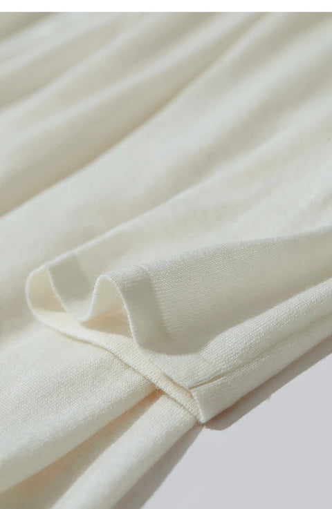 AMII Minimalist Women's Wool Cardigan 2025 Autumn New Gentle French Pearls Plume Tops Drop Sleeves Knitted Sweater 12541113