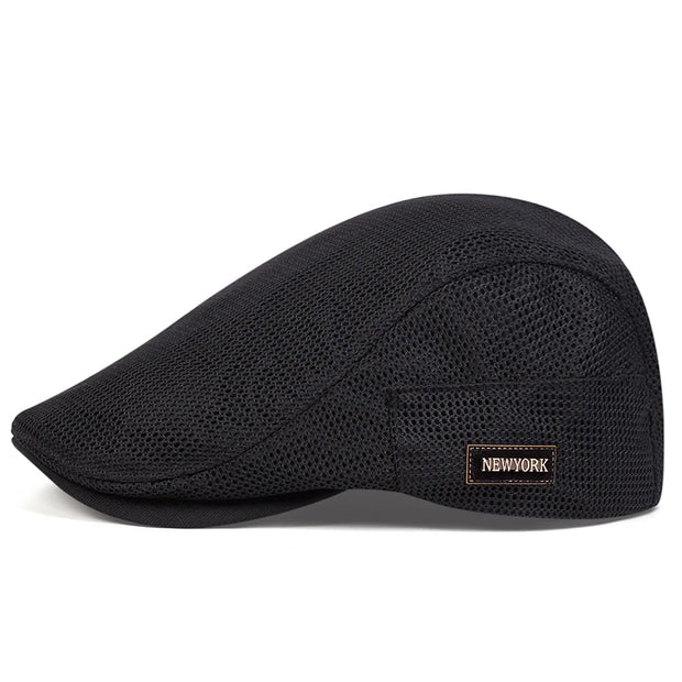 Men NEW York Label Mesh Breathability Newsboy Caps British Painters Hats Spring and Summer Flat Cap Hip Hop Berets Hat