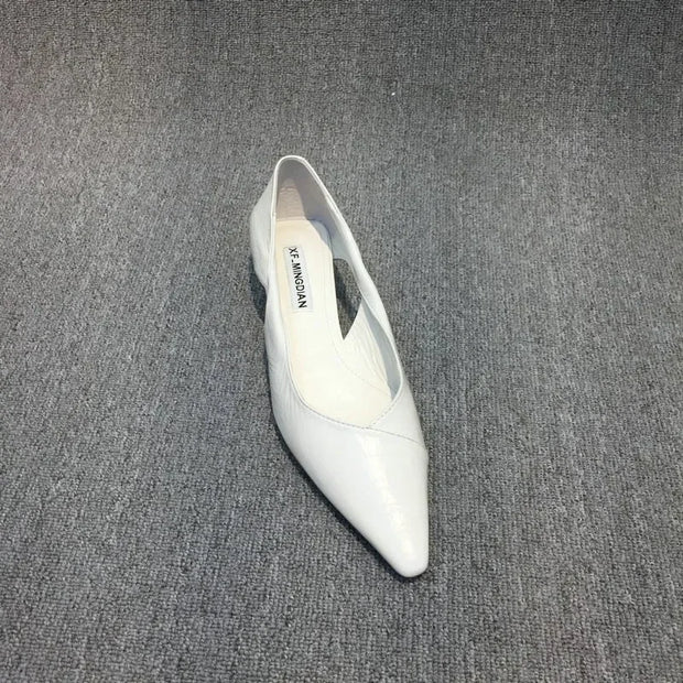 Shoes for Woman Comfortable Women's Summer Footwear Moccasins Blue Low Heel Elegant Pointed Toe High Quality Popular Heels