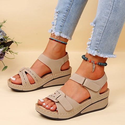 Fashion Women Sandals Shoes Wedge Walking Shoes Huaraches Women's Sandals Breathable Comfortable Footwear Sandalias Mujer Female