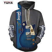 Mens 3d Guitar Printed Fashion Hoodie Daily European Size Sweatshirt Musical Moletom Female Psychedelic Clothes Wholesaler