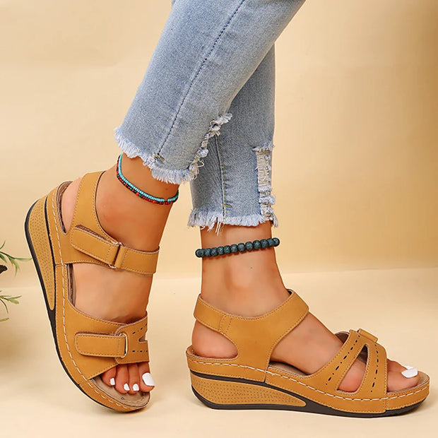 Fashion Women Sandals Shoes Wedge Walking Shoes Huaraches Women's Sandals Breathable Comfortable Footwear Sandalias Mujer Female