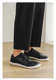 Men's Wide-toe Barefoot Shoes Lightweight Soft-soled Casual Walking Minimalist Breathable Artificial Leather Low-top Sneakers