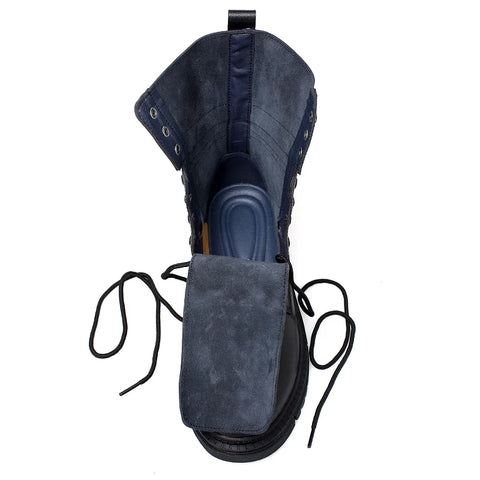 British Style Male Walking Footwear Luxury Brand Outdoor Boots High Quality Man Ankle Boots Warm Plush Fur Winter Shoes High Top