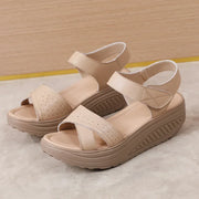 Women Sandals Wedge Heels Sandals Summer Shoes For Women Elegant Heeled Sandalias Mujer Summer Footwear Female Wedges Shoes New