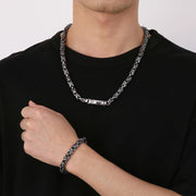 8mm Singular Byzantine Chain Bracelet & Necklace - Stainless Steel 316L - KB170399-KJX