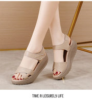 Women Sandals Wedge Heels Sandals Summer Shoes For Women Elegant Heeled Sandalias Mujer Summer Footwear Female Wedges Shoes New