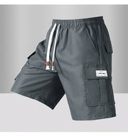 Summer Men's Cargo Shorts 2025 Loose Casual Below Knee Pants Elastic Waist Plus Size Outdoor Jogging Tactical Capri Sweatpants