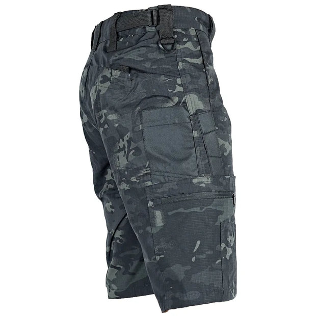 Summer Tactical Shorts Men Quick Dry Cargo Shorts Multi-Pocket Wear-Resistant Waterproof Short Trousers Outdoor Hiking Fishing