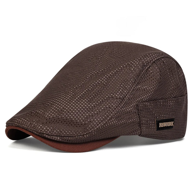 Men NEW York Label Mesh Breathability Newsboy Caps British Painters Hats Spring and Summer Flat Cap Hip Hop Berets Hat
