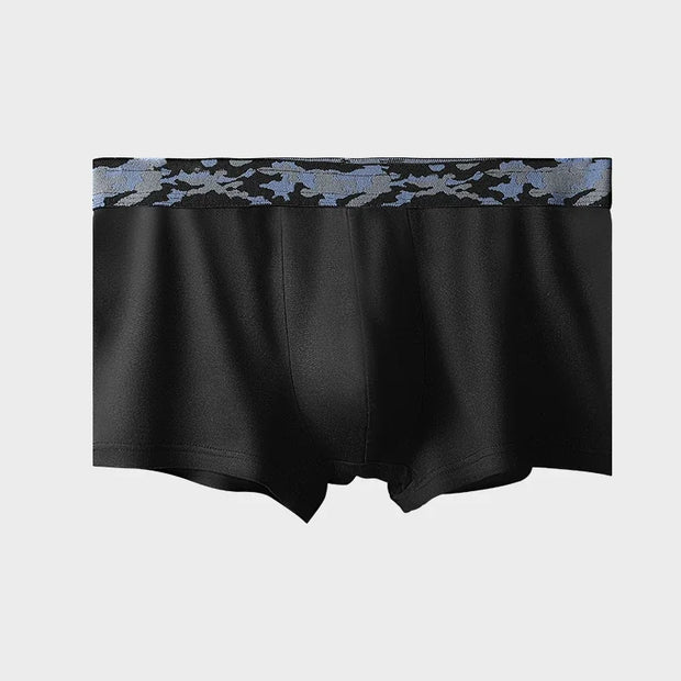 Men's ultra-thin breathable ice silk seamless one-piece sexy boxers
