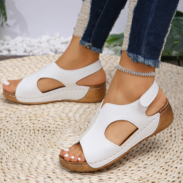 Women Wedges Sandals 2024 Summer New Elegant Outdoor Sandals for Women Walking Soft Female Footwear Sandals Zapatos De Mujer