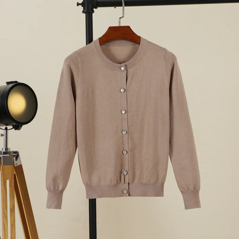 Cropped Blouses Cardigan Female Knitted Ladies Sweaters Crochet Top Black Women's Coat Spring 2025 Jersey Clothing Outerwear