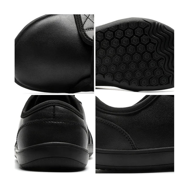 Men's Wide-toe Barefoot Shoes Lightweight Soft-soled Casual Walking Minimalist Breathable Artificial Leather Low-top Sneakers