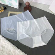 Summer Ice Silk Seamless Underwear Ladies Summer Ultra-thin Sense Quick-drying Pants 3D Peach Hip Fitness Briefs Panties