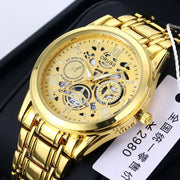 ORUSS New Style Fashion Brand Men's Quartz Watch Luxury Roman Dial Luminous Waterproof Sports Automatic Date Business Man Watch