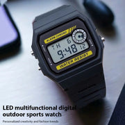 Fashion Simple Sport Electronic Watch LED Digital Multi-function Watches Waterproof PU Strap Alarm Clock Gift For Women/Men