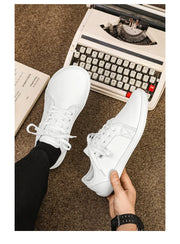 Men's Wide-toe Barefoot Shoes Lightweight Soft-soled Casual Walking Minimalist Breathable Artificial Leather Low-top Sneakers