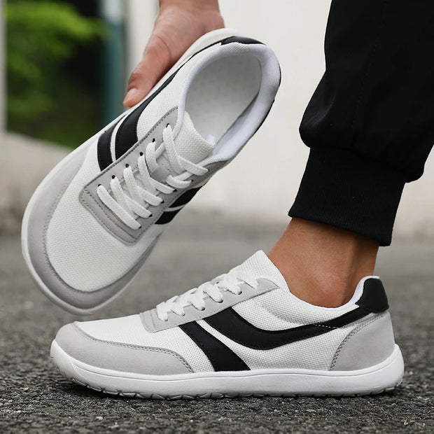 New Wide Toe Men Shoes Casual Versatile Soft Sole Wide Last Shoes Walking Sneakers Breathable Mesh Comfortable Barefoot Shoes