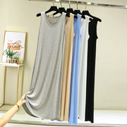 Cool Thin Summer Sleepwear For Women Outfit Night Shirt Sleeveless Long Dress Sexy Cotton Nightgowns Female Vest Nightdress