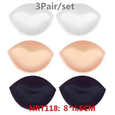 1/2/3 Pair Yoga Clothing Push Up Bra Padding Chest Enhancers Bra Foam Insert Chest Cup Intimates Accessories Sponge Bra Pads