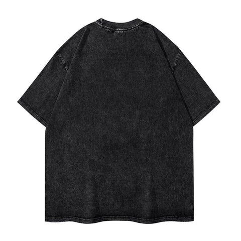 Elder Washed T Shirt Streetwear Hip Hop Novelty T-Shirt Game Tees Tops for Men Women 100% Cotton Oversize Graphic Printed