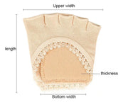 1 pair Five toes forefoot pads women's high heels wear half socks comfortable lace invisible socks foot pain care products