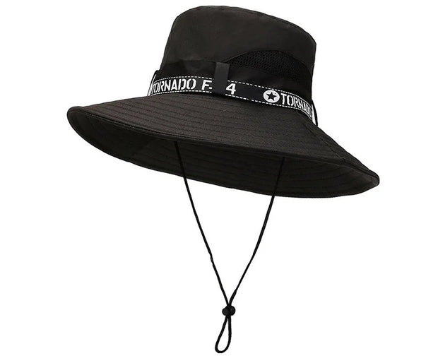New Hot Selling Spring Summer Bucket Hat Men's Solid Color Big Brim Sun Hat Women's Folding Fishing Mountaineering Outdoor Hat