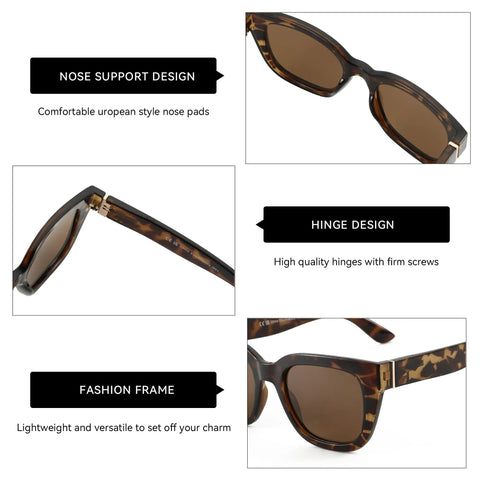 ZENOTTIC Fashion Butterfly Polarized Sunglasses for Women UV400 Protection Shade Ladies Cat Eye Sun Glasses